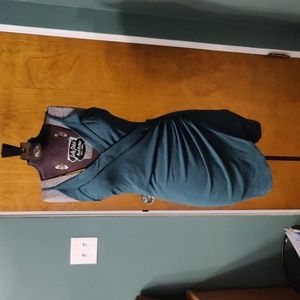 Free People green bodycon button dress